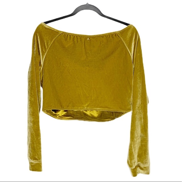 Jordan Jackets & Coats Air Jordan Womens Gold Off Shoulder Crop